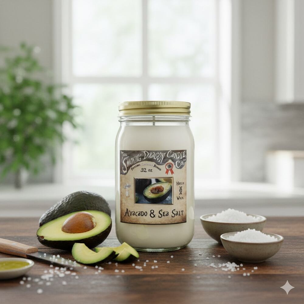Avocado & Sea Salt - 32 oz Coconut Wax Candle